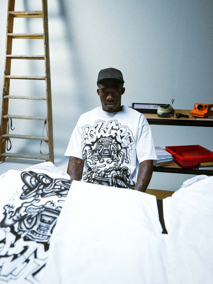 BLGR STREET BLASTERS TEE (1/30) [WHITE]