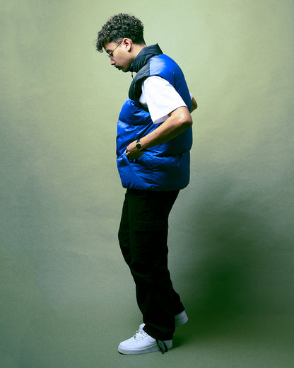 BLGR PUFFER VEST [BLACK/BLUE]
