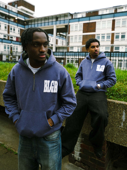 BLGR QUARTER ZIP HOODIE [LIGHT NAVY]