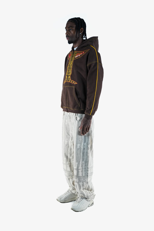 BLGR TOTEM ZIP HOODIE [BROWN]