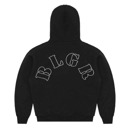 BLGR THREADS ZIP-HOODIE [BLACK]