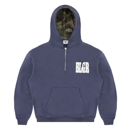 BLGR QUARTER ZIP HOODIE [LIGHT NAVY]