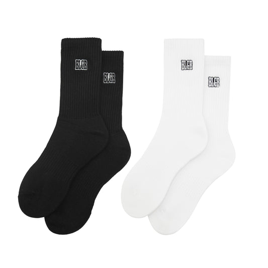 BLGR SOCKS 2-PACK [BLACK/WHITE]