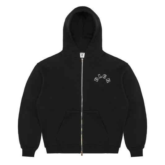 BLGR THREADS ZIP-HOODIE [BLACK]