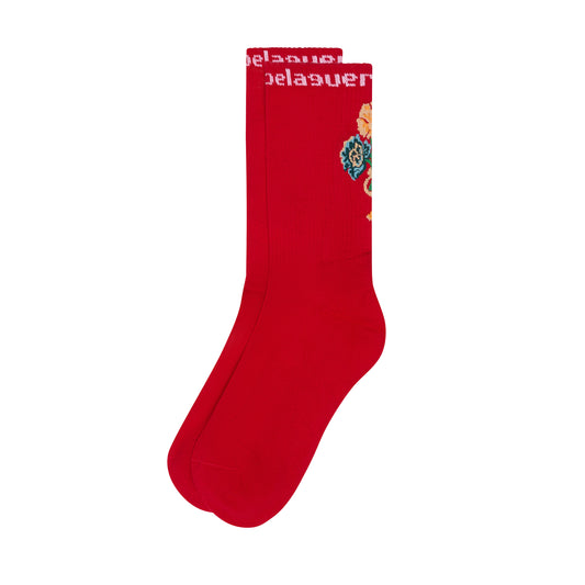 BLGR X MAHOU SOCKS [BLACK/RED]