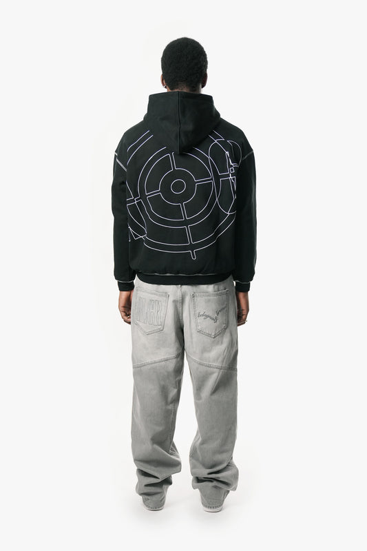 BLGR CROSSHAIR ZIP-HOODIE [BLACK]