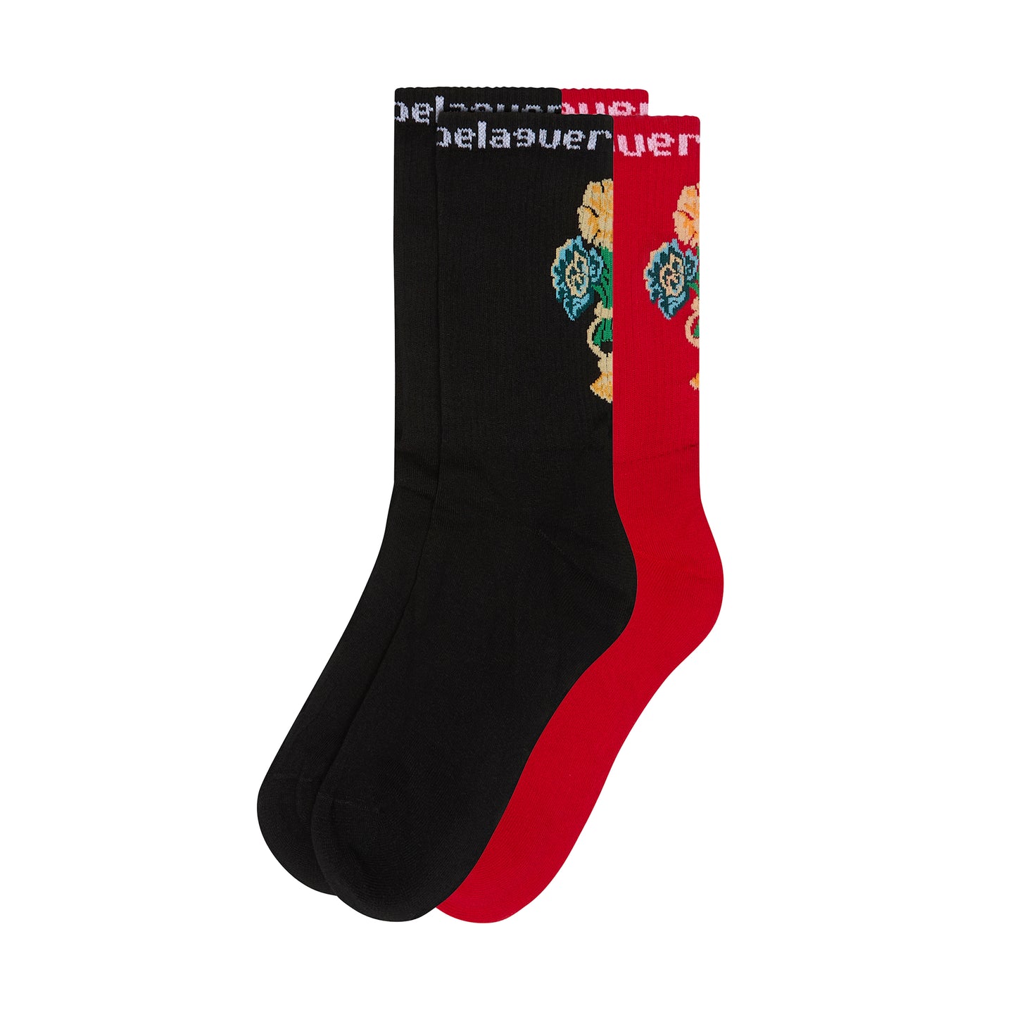 BLGR X MAHOU SOCKS [BLACK/RED]