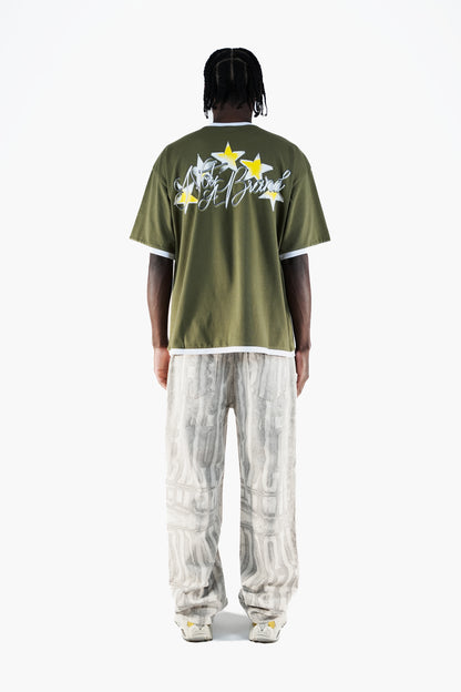 BLGR NOT A BRAND STARS T-SHIRT [GREEN]