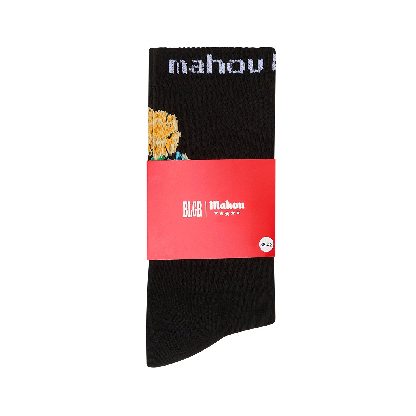 BLGR X MAHOU SOCKS [BLACK/RED]