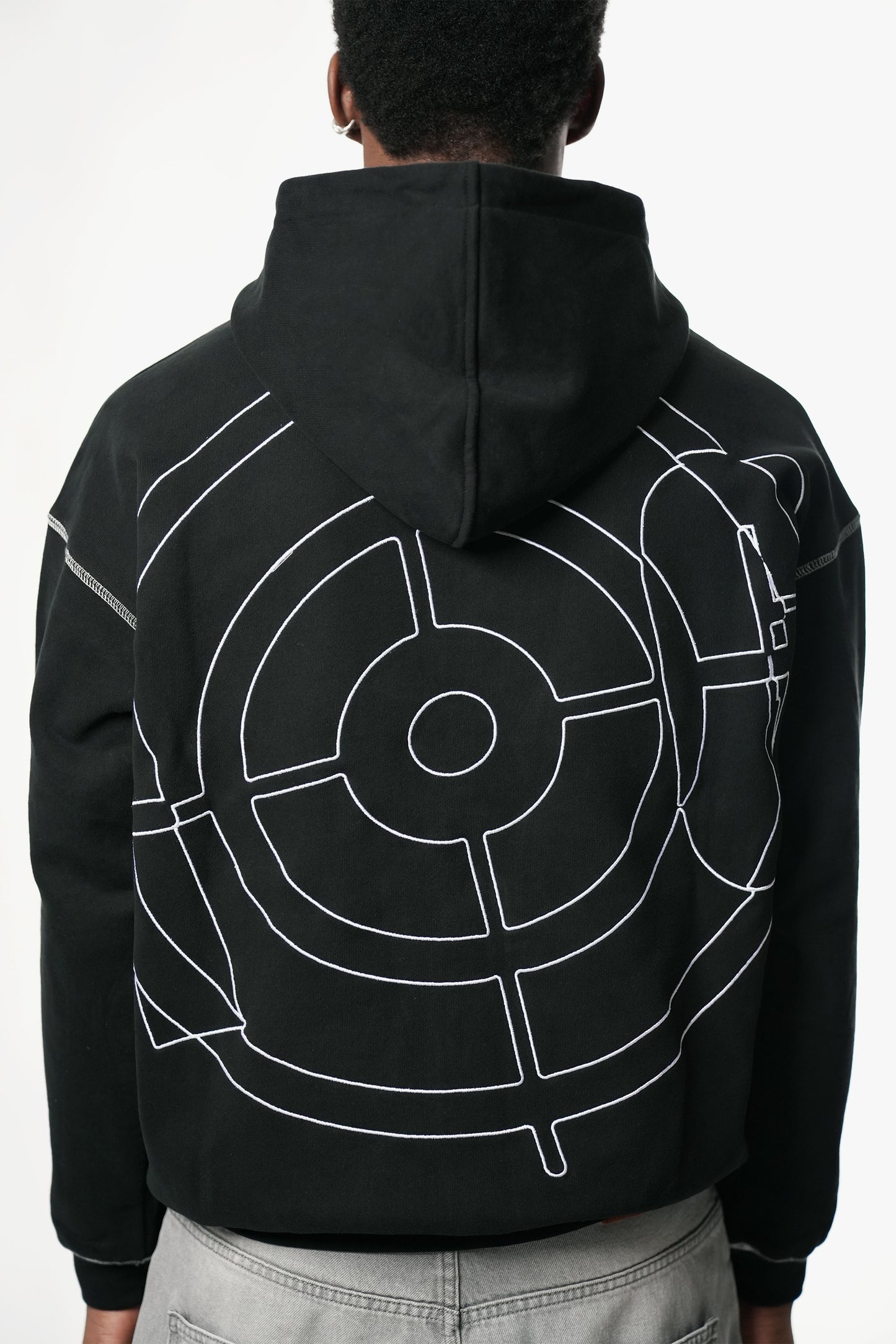 BLGR CROSSHAIR ZIP-HOODIE [BLACK]