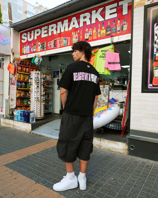 BELAGUER NOT A PRANK[BRAND] T-SHIRT [BLACK]