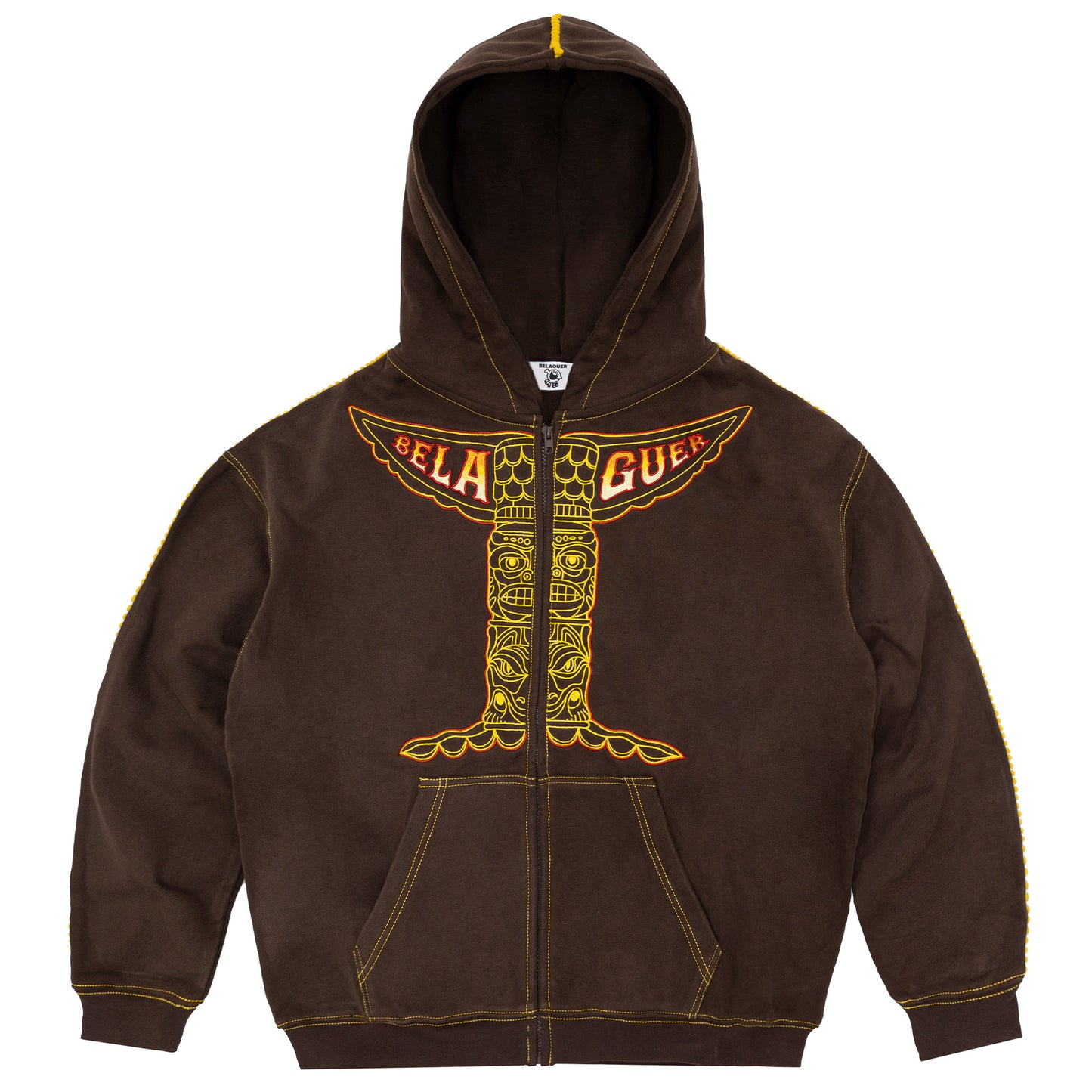 BLGR TOTEM ZIP HOODIE [BROWN]