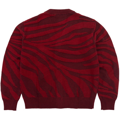 BLGR ZEBRA CARDIGAN [WINE RED]