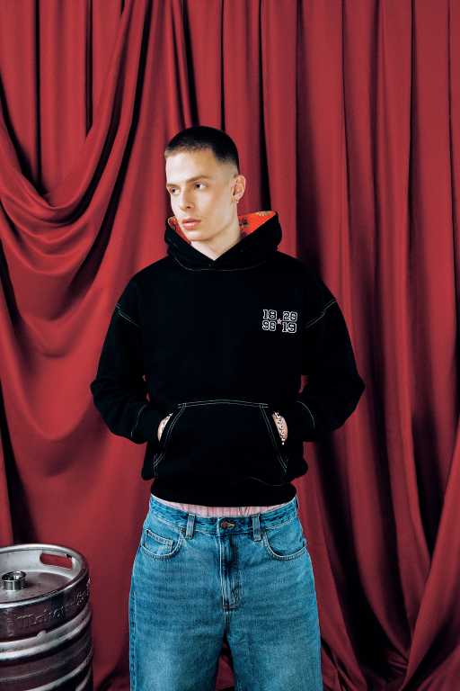 BLGR X MAHOU HOODIE [BLACK]