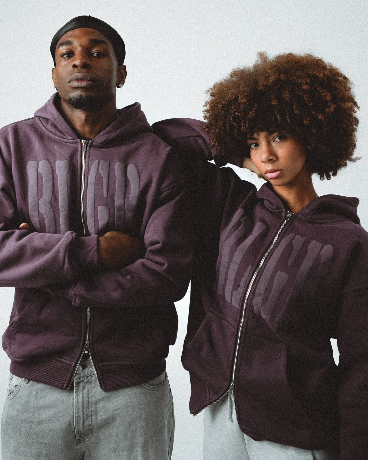 BLGR ZIP-HOODIE [DARK PURPLE]