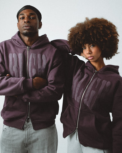 BLGR ZIP-HOODIE [DARK PURPLE]